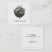 Nest van Twigs Interieur Design Vierkante Visitekaartje (Voorkant / Achterkant)