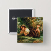 Nest Vierkante Button 5,1 Cm (Voorkant /achterkant)