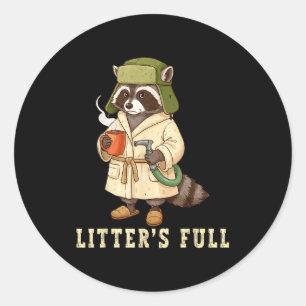 Nest vol grappige wasbeer kerst Mpy wasbeer Ronde Sticker