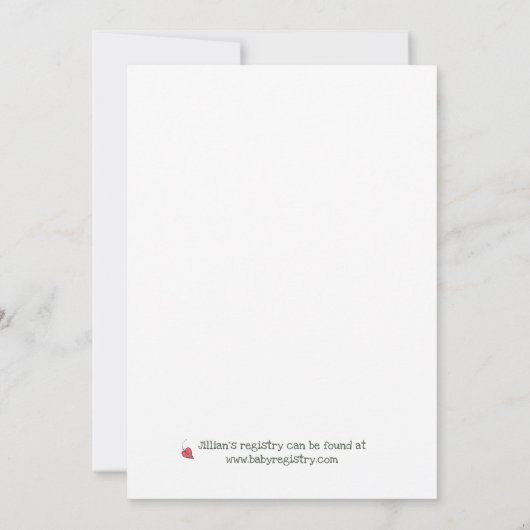 Nest Waterverf Tree Whimsical Baby shower Kaart (Achterkant)