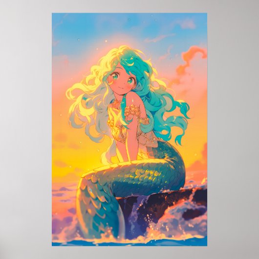 Nest Zeemeermin Art Poster (Voorkant)