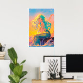 Nest Zeemeermin Art Poster (Thuiskantoor)
