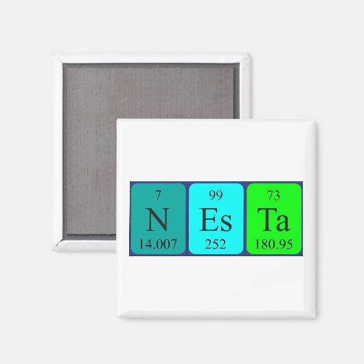 Nesta periodieke table name magnet 2 (Voorkant / Achterkant)