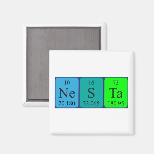Nesta periodieke table name magnet 4 (Voorkant / Achterkant)