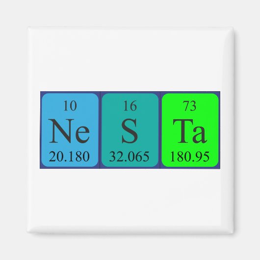 Nesta periodieke table name magnet 4 (Voorkant)