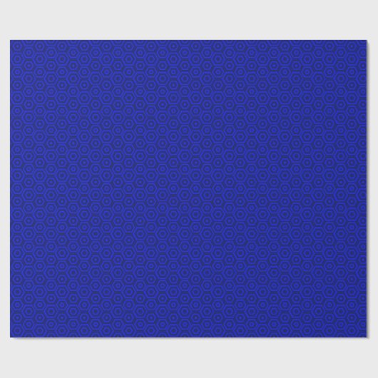 Nested Blue Hexagons Wrapping Paper Cadeaupapier (Vlak)