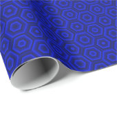 Nested Blue Hexagons Wrapping Paper Cadeaupapier (Rol Hoek)