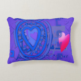 Nested Hearts Valentijnsdag Blue Harmony AP Accent Kussen
