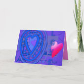 Nested Hearts Valentijnsdag Blue Harmony card Feestdagen Kaart (Voorkant)