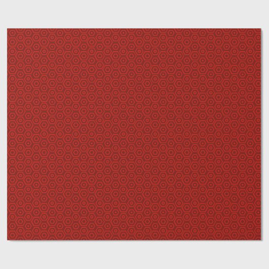Nested Red Hexagons Cadeaupapier (Vlak)