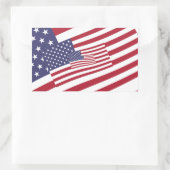 Nested USA Flags Stars and Stripes Rechthoekige Sticker (Tas)
