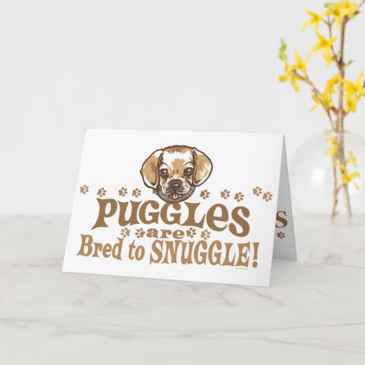 Nestel me Shirten Puggle en Giften Kaart (Gele Bloem)