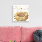 Nesten met gevlekte eieren canvas afdruk (Insitu (Woonkamer))