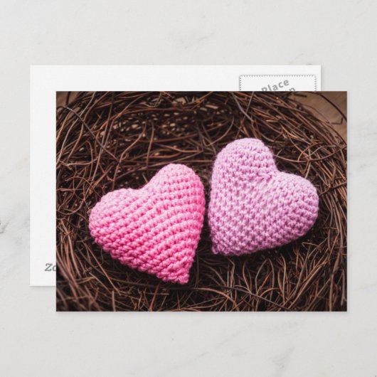 Nesten met hart briefkaart (Voorkant / Achterkant)