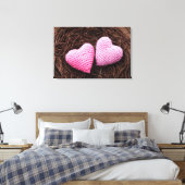 Nesten met hart canvas afdruk (Insitu (Slaapkamer))