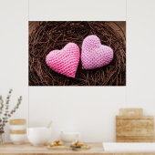 Nesten met hart poster (Keuken)