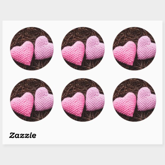 Nesten met hart ronde sticker (Vel)