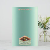  nestende vogelbenodigdheden briefpapier (Staand voorkant)