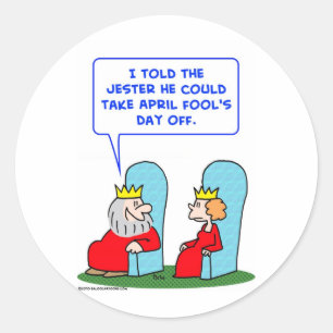 nester april dwazen dag van de koning ronde sticker