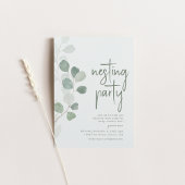 Nestfeest met eucalyptus uitnodiging