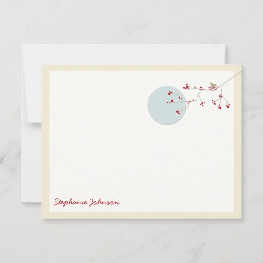 Nesting Bird and Family Baby Dank je briefkaart (Voorkant)