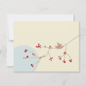 Nesting Bird and Family Baby Dank je briefkaart (Achterkant)