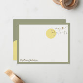 Nesting Bird and Family Baby Dank je briefkaart (Voorkant / Achterkant in situ)