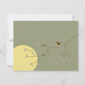 Nesting Bird and Family Baby Dank je briefkaart (Achterkant)