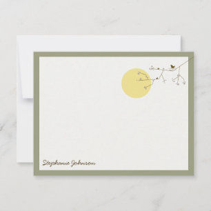 Nesting Bird and Family Baby Dank je briefkaart