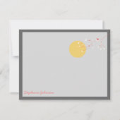 Nesting Bird and Family Baby Dank je briefkaart (Voorkant)