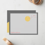 Nesting Bird and Family Baby Dank je briefkaart (Voorkant / Achterkant in situ)