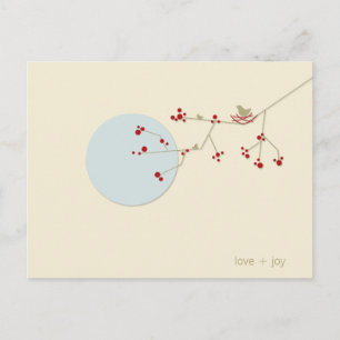 Nesting Bird and Family Baby Dank u Briefkaart