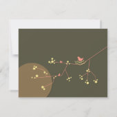 Nesting Bird and Family Baby Dank u, neem nota van Kaart (Achterkant)