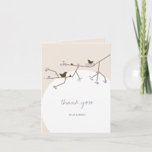 Nesting Bird and Family Baby shower Hartelijk dank Bedankkaart