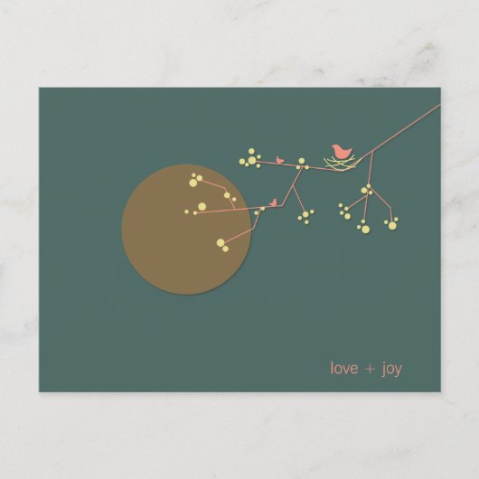 Nesting Bird en familie Baby Dank u Briefkaart (Voorkant)