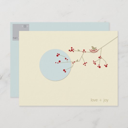 Nesting Bird en familie Baby Dank u Briefkaart (Voorkant / Achterkant)