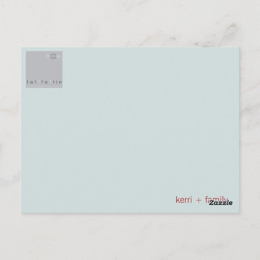 Nesting Bird en familie Baby Dank u Briefkaart (Achterkant)