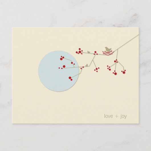 Nesting Bird en familie Baby Dank u Briefkaart (Voorkant)