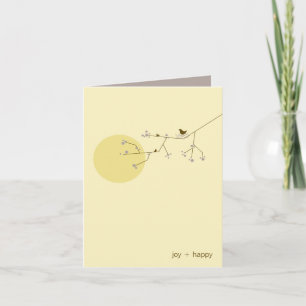 Nesting Bird & Family Baby Bedankt Noteer Kaart