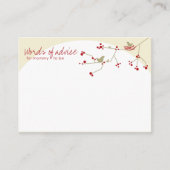 Nesting Bird Family Baby shower Game Advice Kaart (Voorkant)