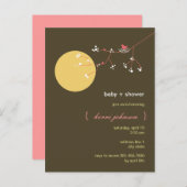 Nesting Bird stamboom grillig Baby shower Uitnodiging Briefkaart (Voorkant / Achterkant)