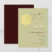 Nesting Bird stamboom grillig Baby shower Uitnodiging Briefkaart (Voorkant / Achterkant)