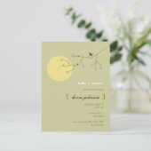 Nesting Bird stamboom grillig Baby shower Uitnodiging Briefkaart (Staand voorkant)