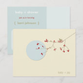Nesting Bird stamboom grillig Baby shower Uitnodiging Briefkaart (Voorkant / Achterkant)