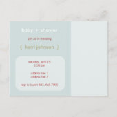 Nesting Bird stamboom grillig Baby shower Uitnodiging Briefkaart (Achterkant)