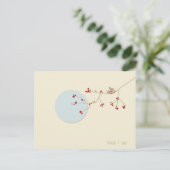 Nesting Bird stamboom grillig Baby shower Uitnodiging Briefkaart (Staand voorkant)