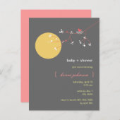 Nesting Bird stamboom grillig Baby shower Uitnodiging Briefkaart (Voorkant / Achterkant)