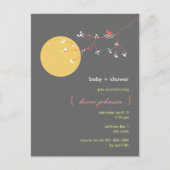 Nesting Bird stamboom grillig Baby shower Uitnodiging Briefkaart (Voorkant)