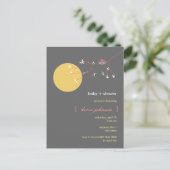 Nesting Bird stamboom grillig Baby shower Uitnodiging Briefkaart (Staand voorkant)