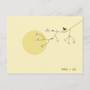 Nesting Bird stamboom grillig Baby shower Uitnodiging Briefkaart